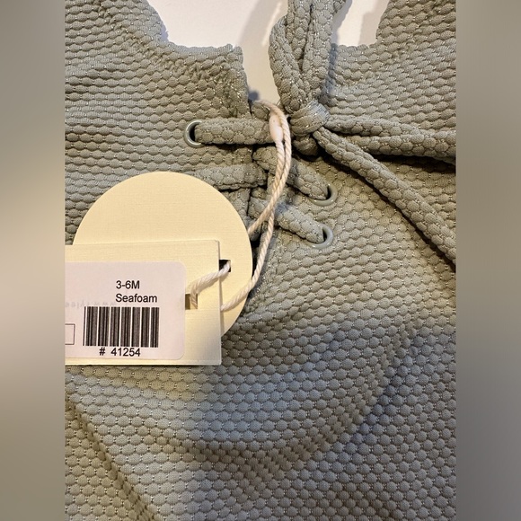 NWT Rylee + Cru Laced One Piece Swimsuit in Seafoam, size 3-6 months - Picture 9 of 13